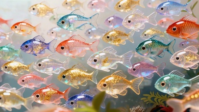 海底小清新彩色鱼群自由自在