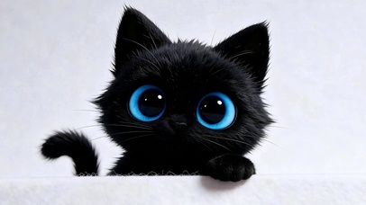 呆萌小黑猫 喵喵