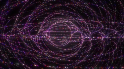 粒子环绕球-粉色