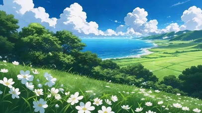 云漫晴川海岸