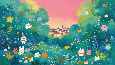 绿叶从小兔