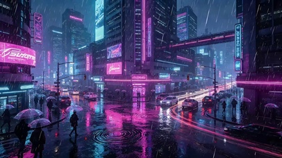 城市雨夜