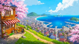 治愈海边城镇