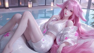 长腿泳池少女-八重神子