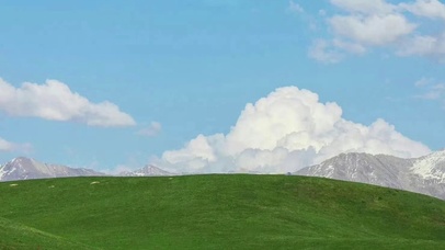 蓝天下的大草原