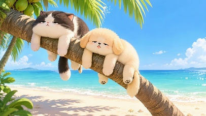 椰树猫狗