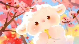 萌萌小羊樱花树下的约定