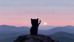 猫咪举杯