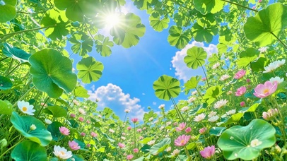 护眼幸运晴日蓝天