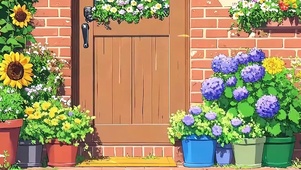 门前花草树木带鱼屏