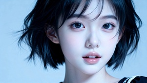 可爱眨眼女孩