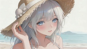 可爱草帽女孩