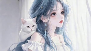 治愈女孩和猫咪
