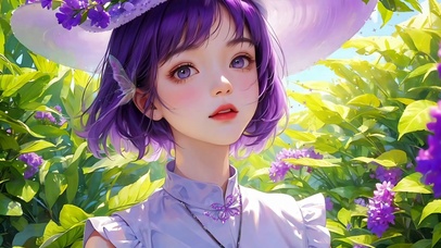 4K60帧-紫色草帽美少女3