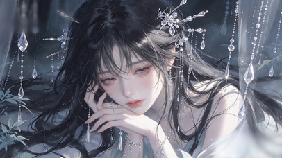 破碎感古风少女