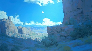 月下静谧峡谷