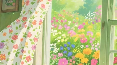 护眼花草树木带鱼屏