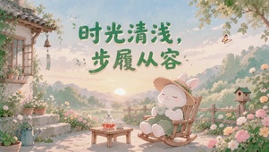 悠闲轻松的兔子