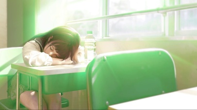 教室午睡少女