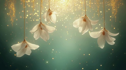 唯美花朵风铃