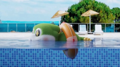 响响蛇-泳池游泳