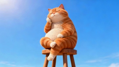 自由自在的猫咪