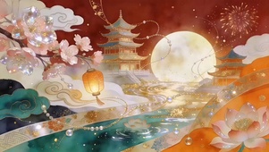 樱涧星澜月满山河