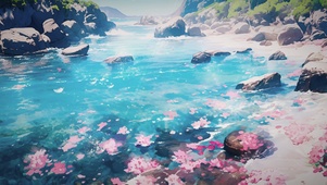 治愈动漫海滩