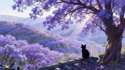 屋顶猫咪看风景