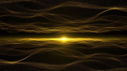 金色曙光流动波浪