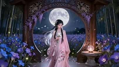 月映花庭・汉服少女