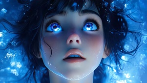 蓝眼清纯少女