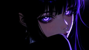 紫眸暗夜侧影