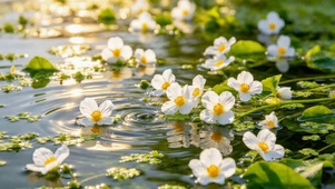 素花随水漾