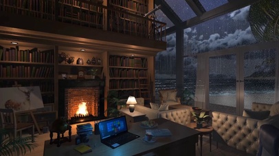 海滩之家暴雨天氛围