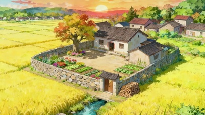 唯美的田园小镇