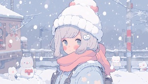 冬季治愈少女