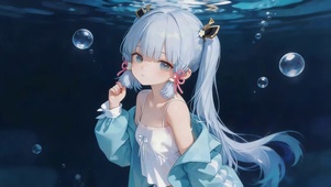 可爱水下女孩