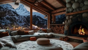 雪夜雪山