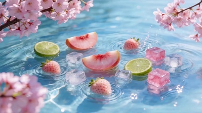 夏日水面水果