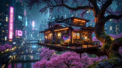 赛博朋克树屋