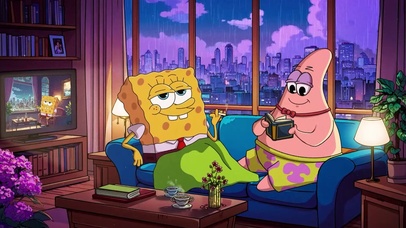 海绵宝宝和派大星的温馨小家