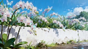 雨天蝴蝶兰