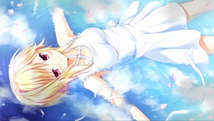 水里的白衣少女