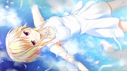 水里的白衣少女