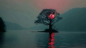 唯美简约 江景夜景图