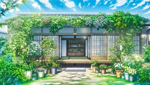木屋庭院