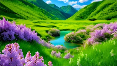 清新唯美郊外景色