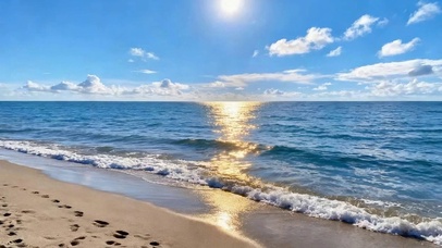 海岸晨光