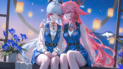 动漫双子少女CP